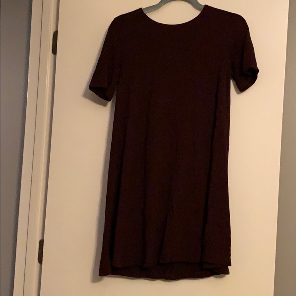 Loft petite dark burgundy dress